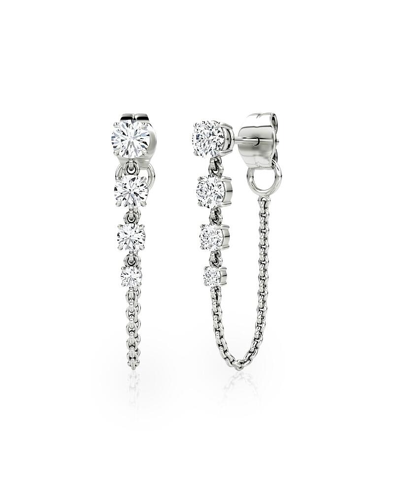 Vrai Linked Lab-Grown Diamond Tennis Earrings in 14K Gold, 1.10ctw Round Brilliant Lab Grown Diamonds Cover