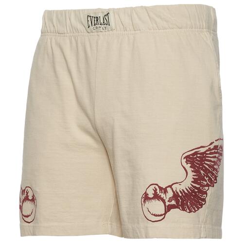 Coney Island Picnic X Everlast Fame Heavyweight Jersey Shorts - Mens Oatmeal/Oatmeal Cover