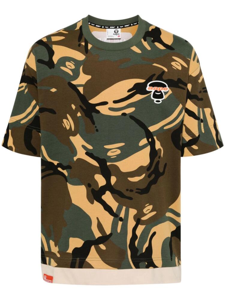 AAPE BY *A BATHING APE® camouflage-print cotton T-shirt - Green Cover