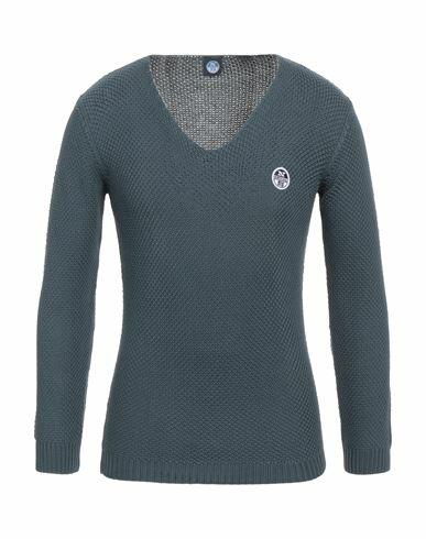 North Sails Man Sweater Slate blue Cotton Cover