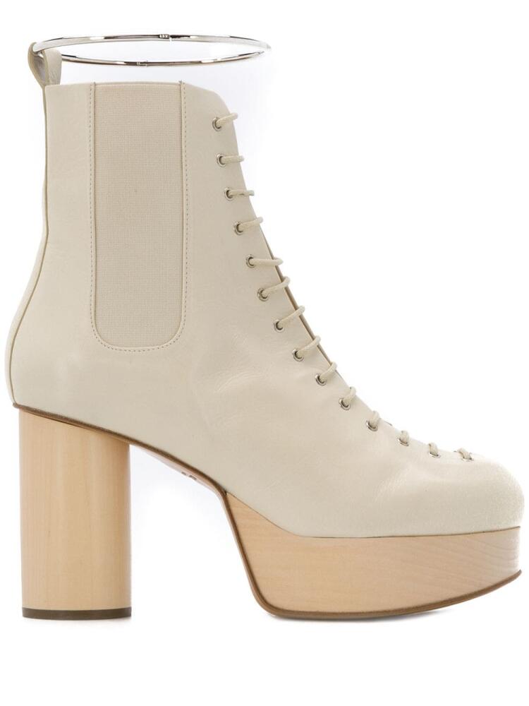 Jil Sander bangle detail platform boots - Neutrals Cover