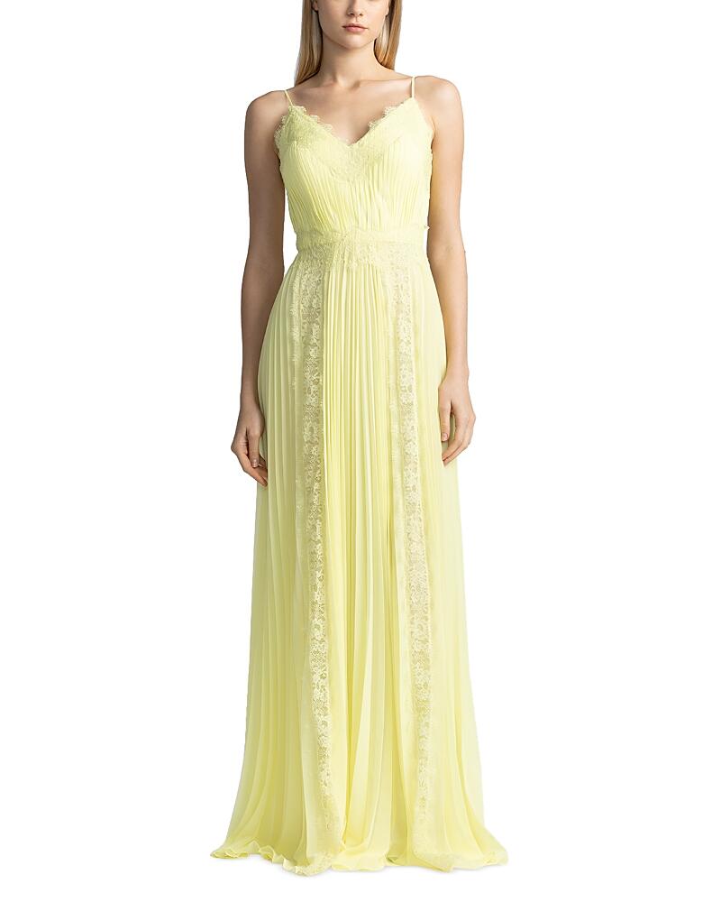 Zac Posen Chiffon Lace Gown Cover