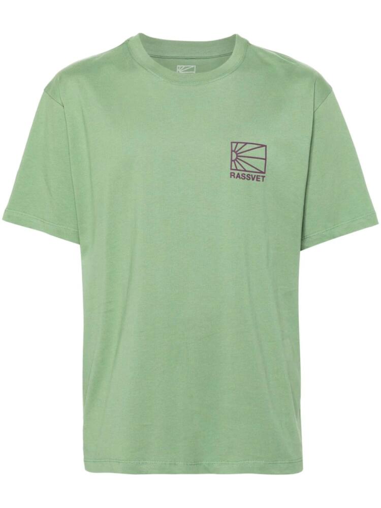 RASSVET logo-appliqué cotton T-shirt - Green Cover