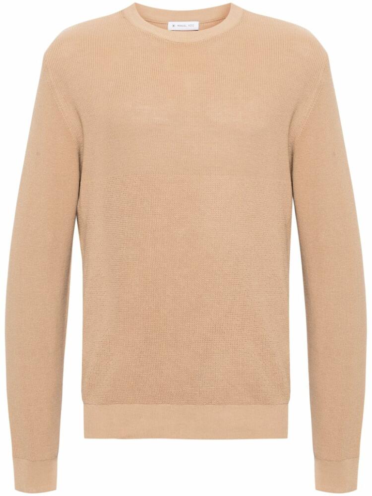 Manuel Ritz crew-neck ribbed jumper - Neutrals Cover