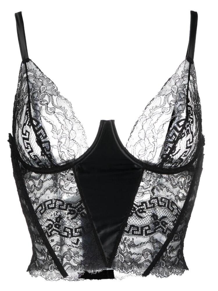 Versace corset-style lace bra - Black Cover