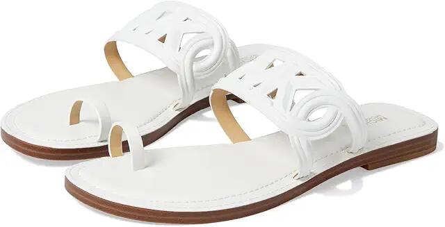 MICHAEL Michael Kors Alma Flat Sandal (Optic White) Women's Sandals Cover