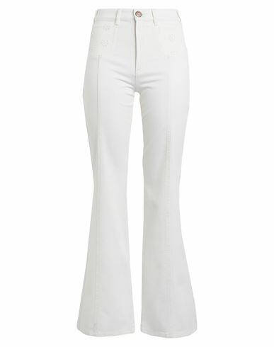 See By Chloé Woman Pants Ivory Cotton, Elastane Cover