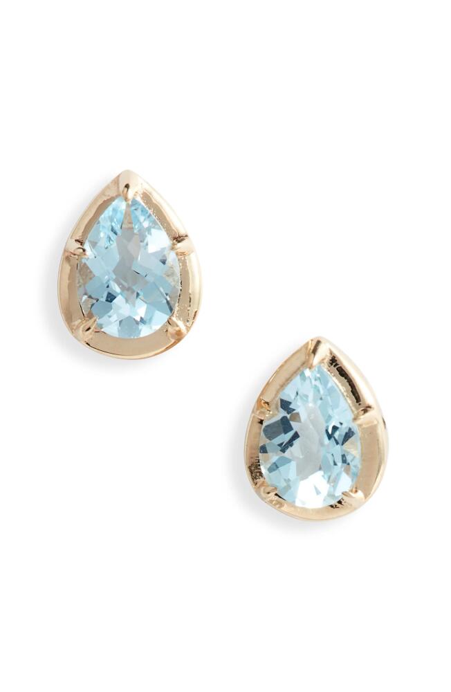 Anzie Mélia Pear Stud Earrings in Blue Cover