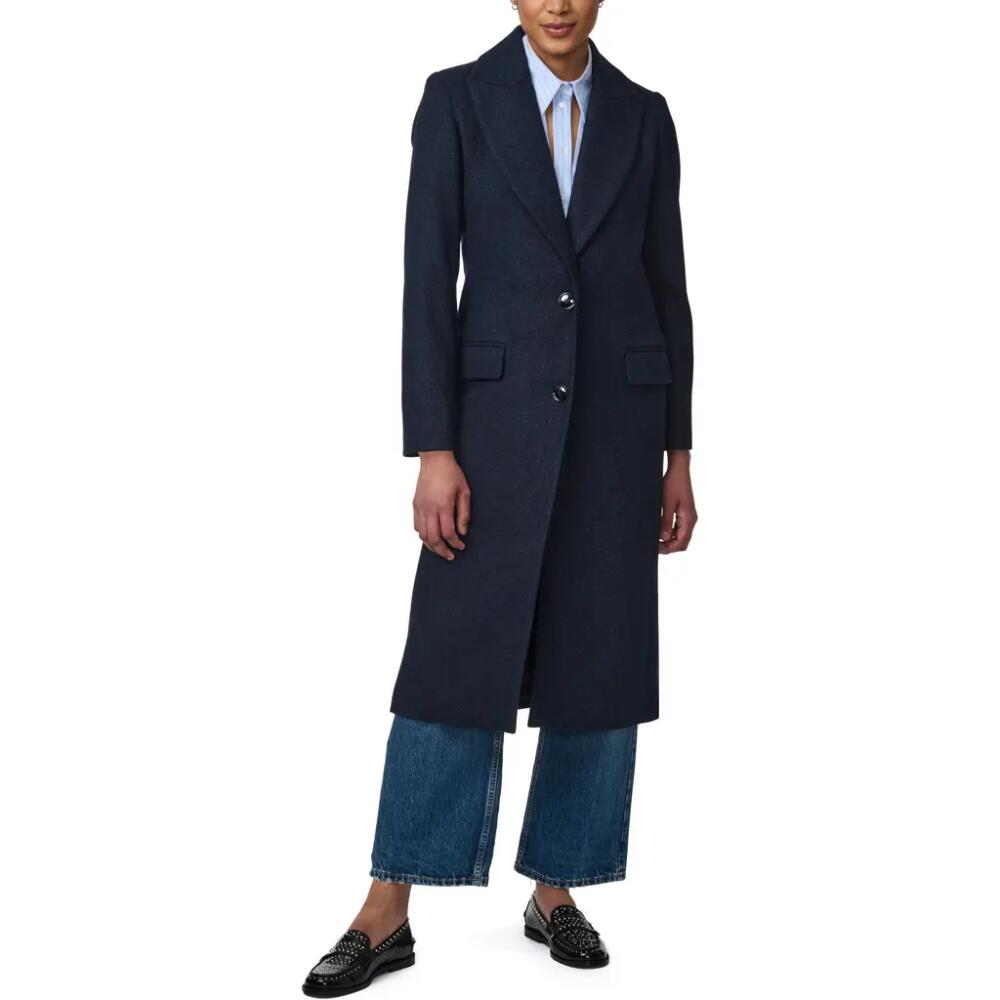 Bernardo Long Twill Coat in Navy/Black Cover