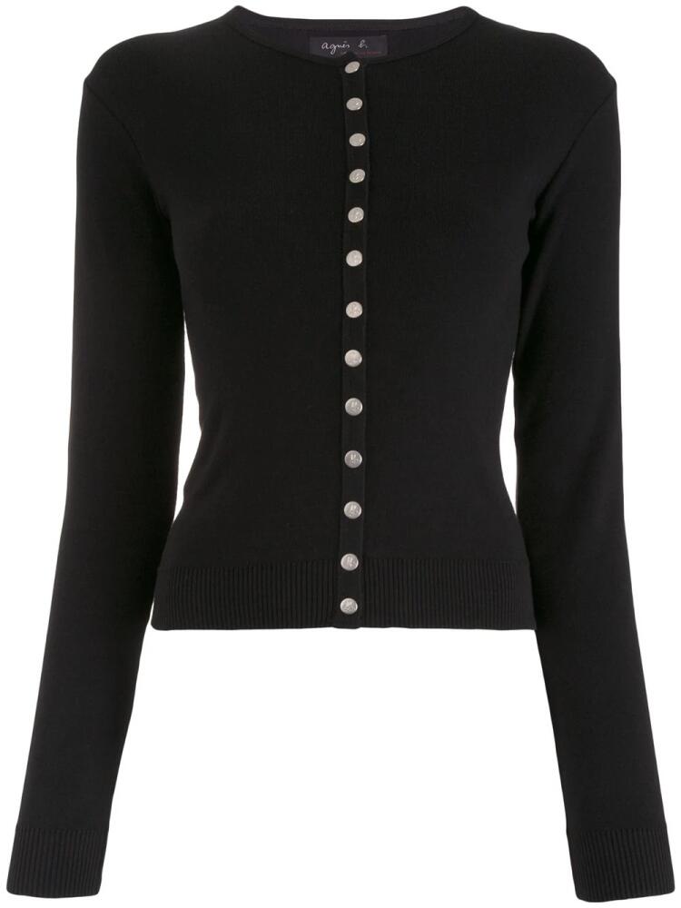 agnès b. Swing snap cardigan - Black Cover