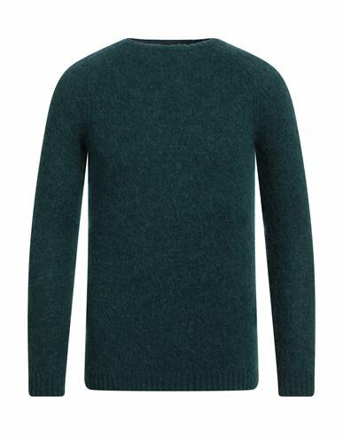 Messagerie Man Sweater Dark green Alpaca wool, Polyamide, Elastane Cover