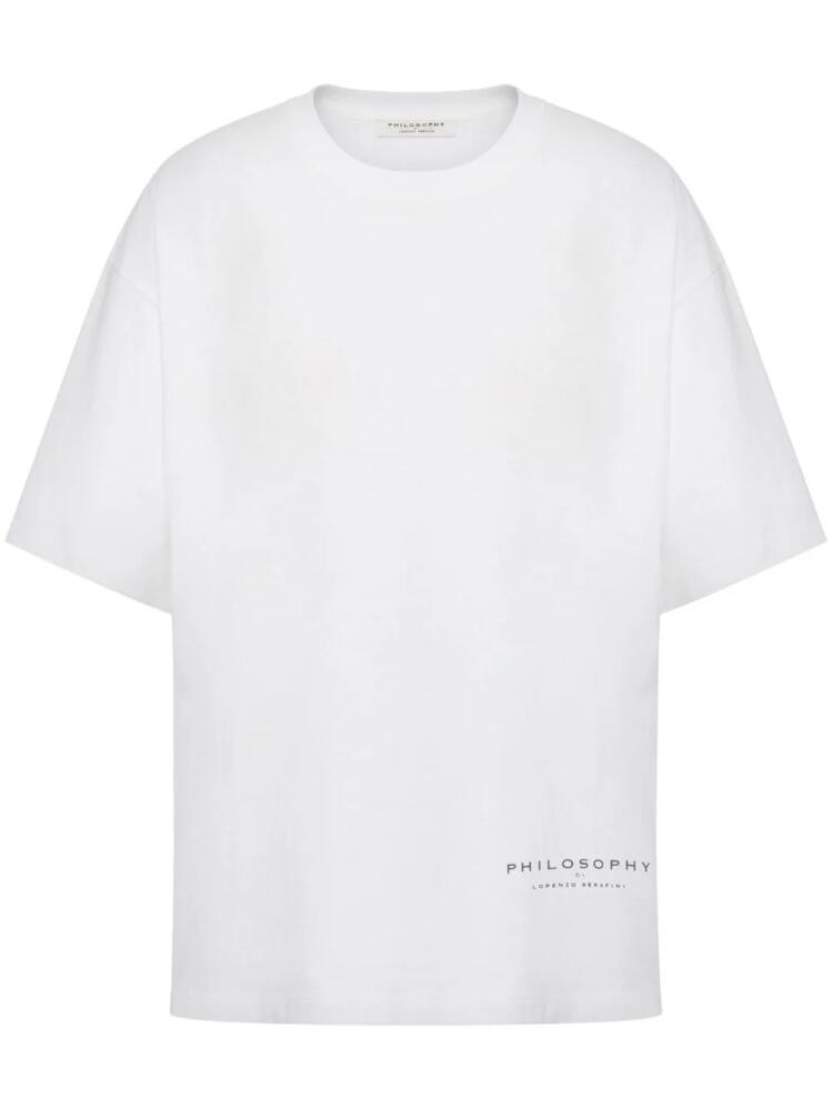 Philosophy Di Lorenzo Serafini logo-print cotton T-shirt - White Cover