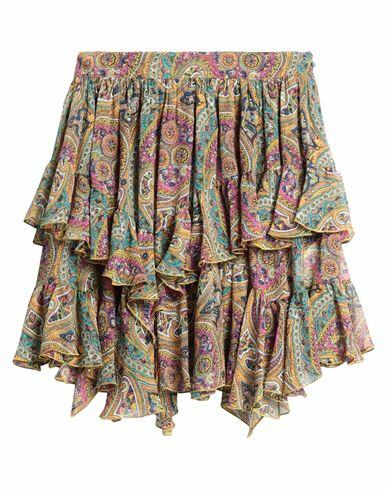 Etro Woman Mini skirt Ocher Silk Cover