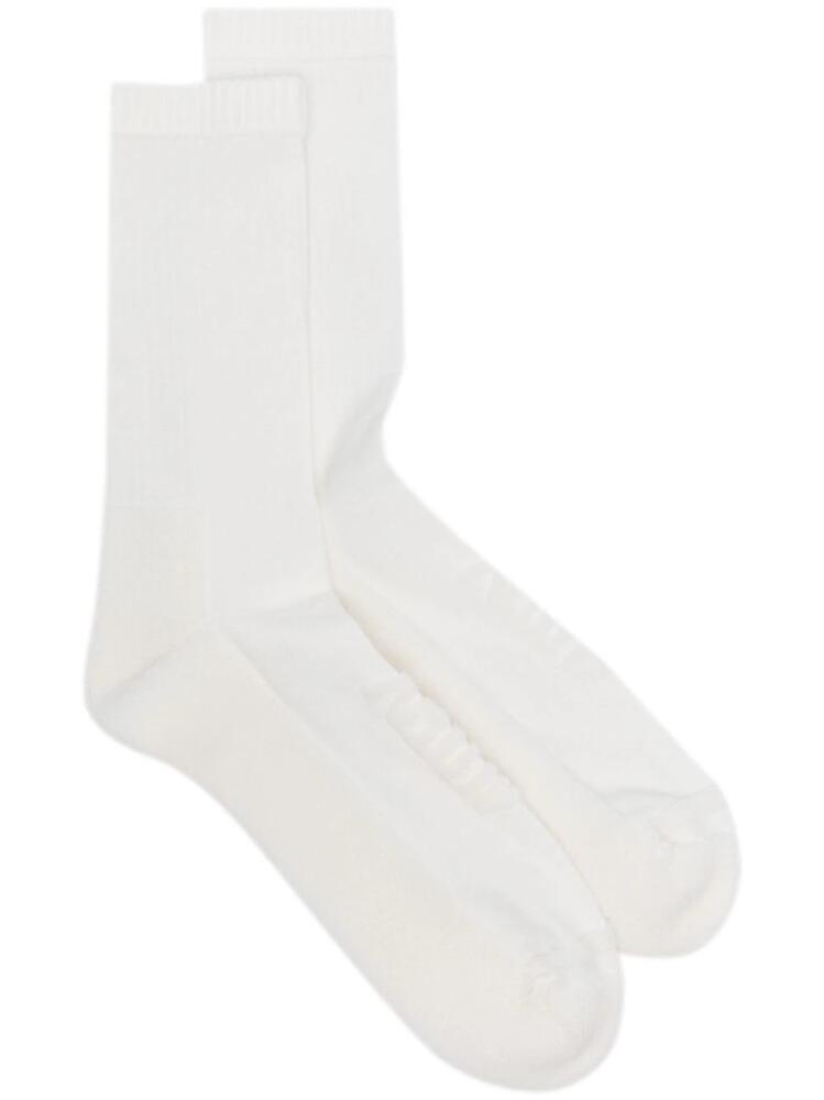 Autry logo-patch ankle socks - White Cover