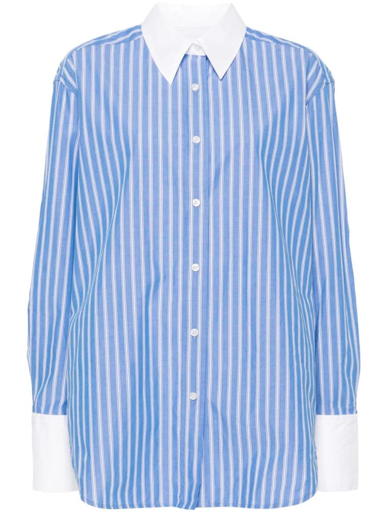 SAMSOE SAMSOE Salovas striped organic cotton shirt - Blue Cover