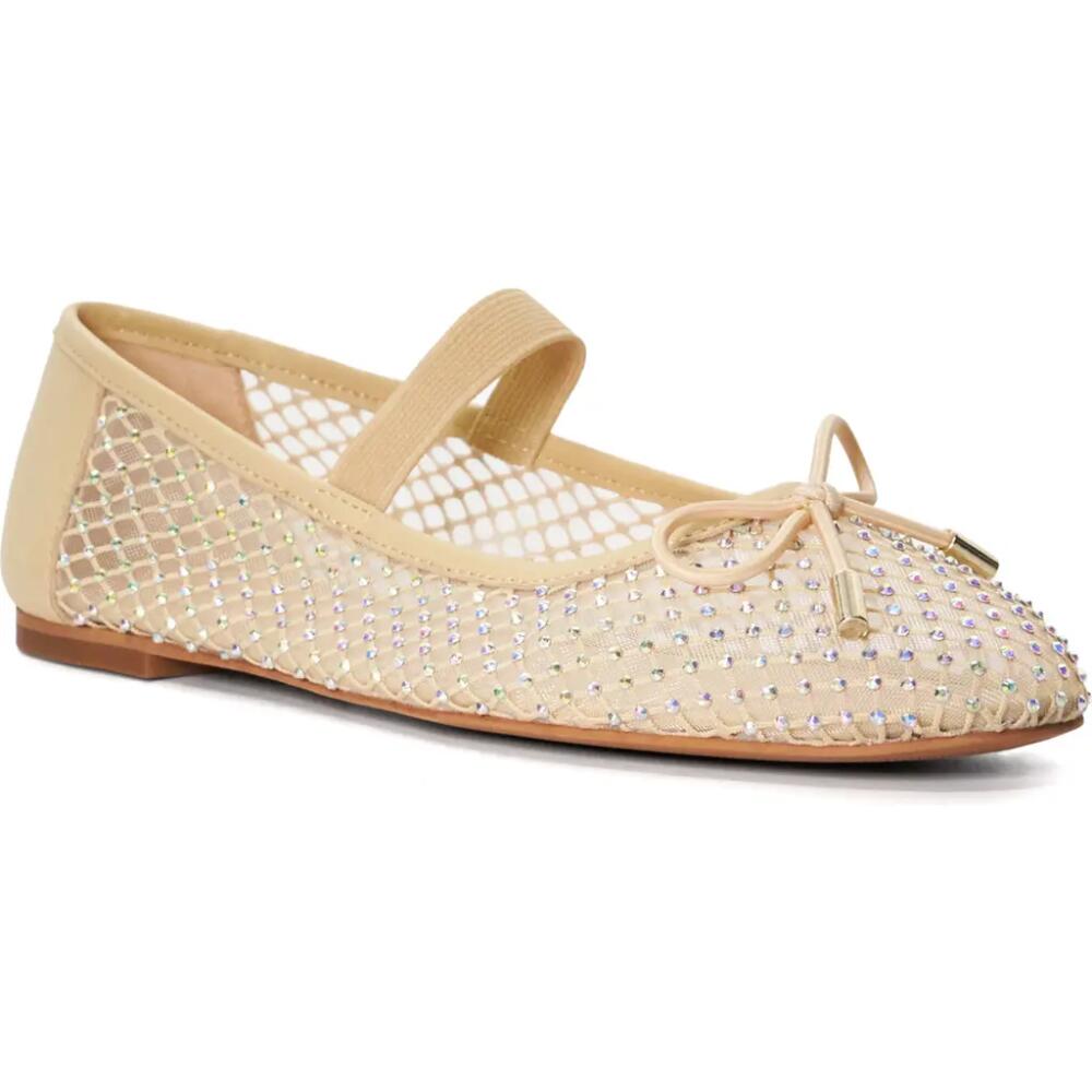 Dune London Happening Mary Jane Flat in Neutral Cover