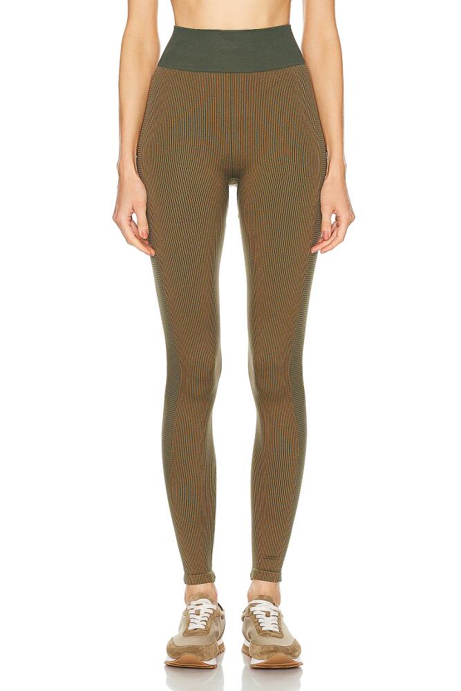 THE UPSIDE Ribbed Seamless 28in Pant in Olive Cover