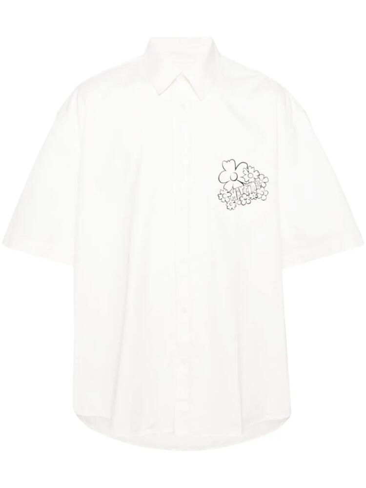 Martine Rose logo-print cotton shirt - White Cover