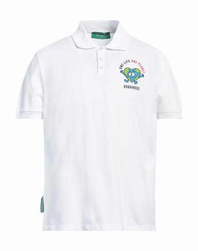 Dsquared2 Man Polo shirt White Cotton Cover