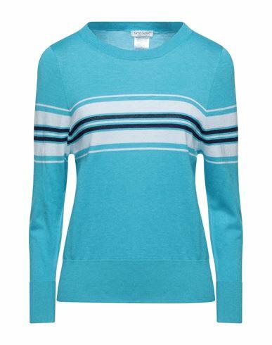 Gran Sasso Woman Sweater Sky blue Cotton, Virgin Wool Cover