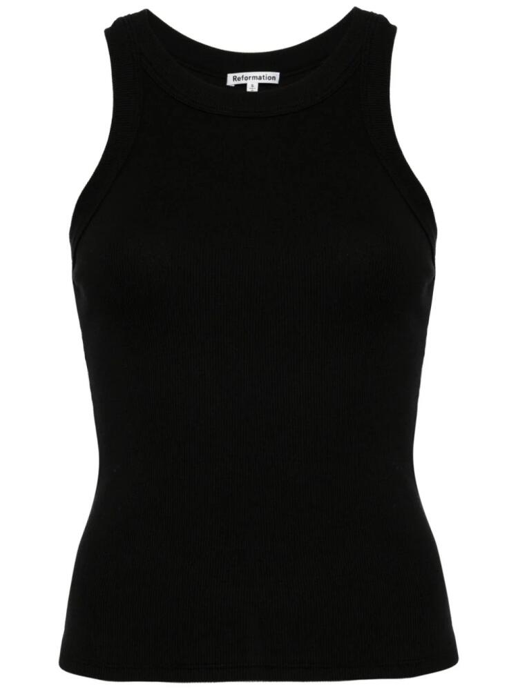 Reformation Tasha ribbed tank top - Black Cover