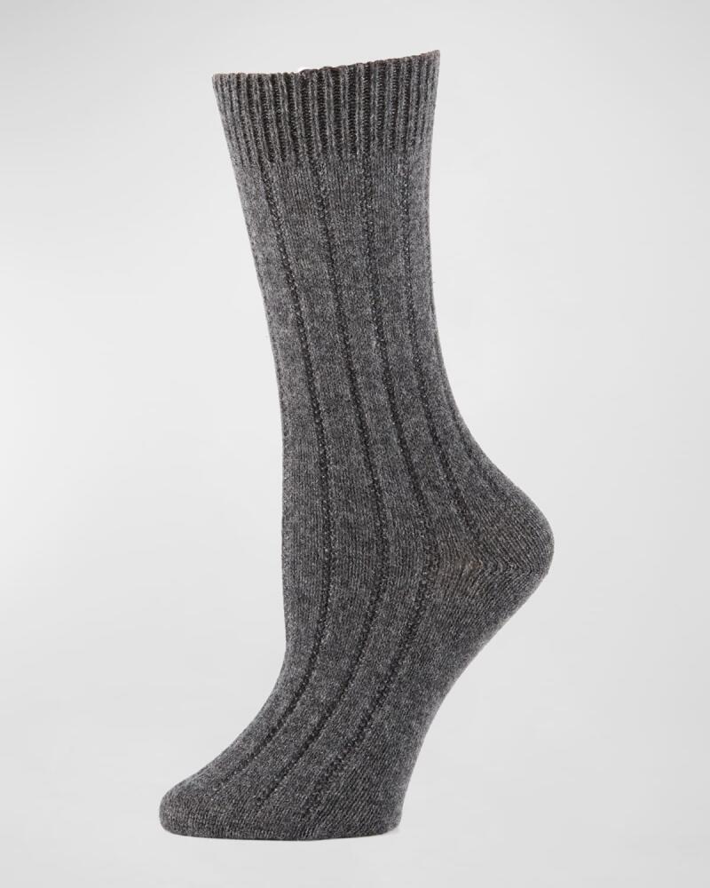 Neiman Marcus Cashmere Ribbed Socks Cover