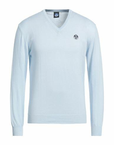 North Sails Man Sweater Sky blue Cotton Cover