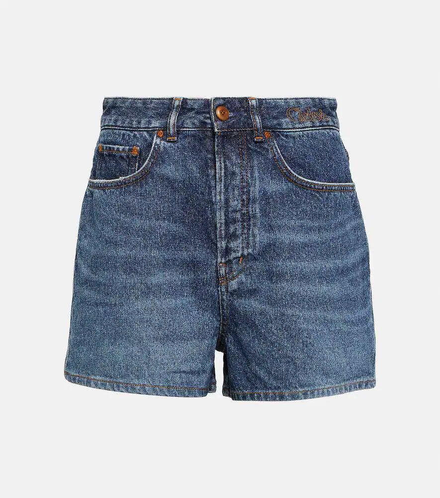 Chloé High-rise denim shorts Cover