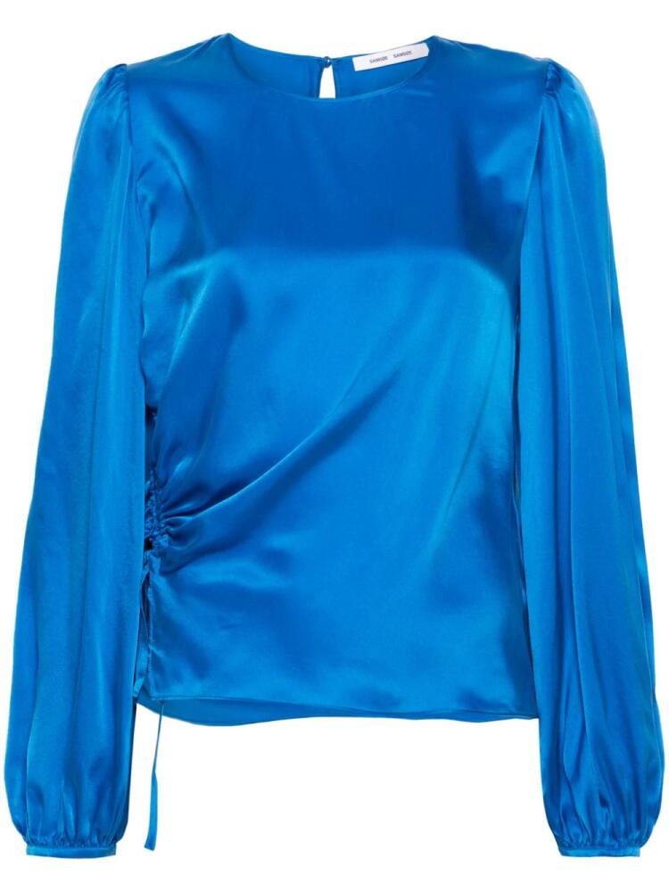 SAMSOE SAMSOE Elvira silk blouse - Blue Cover