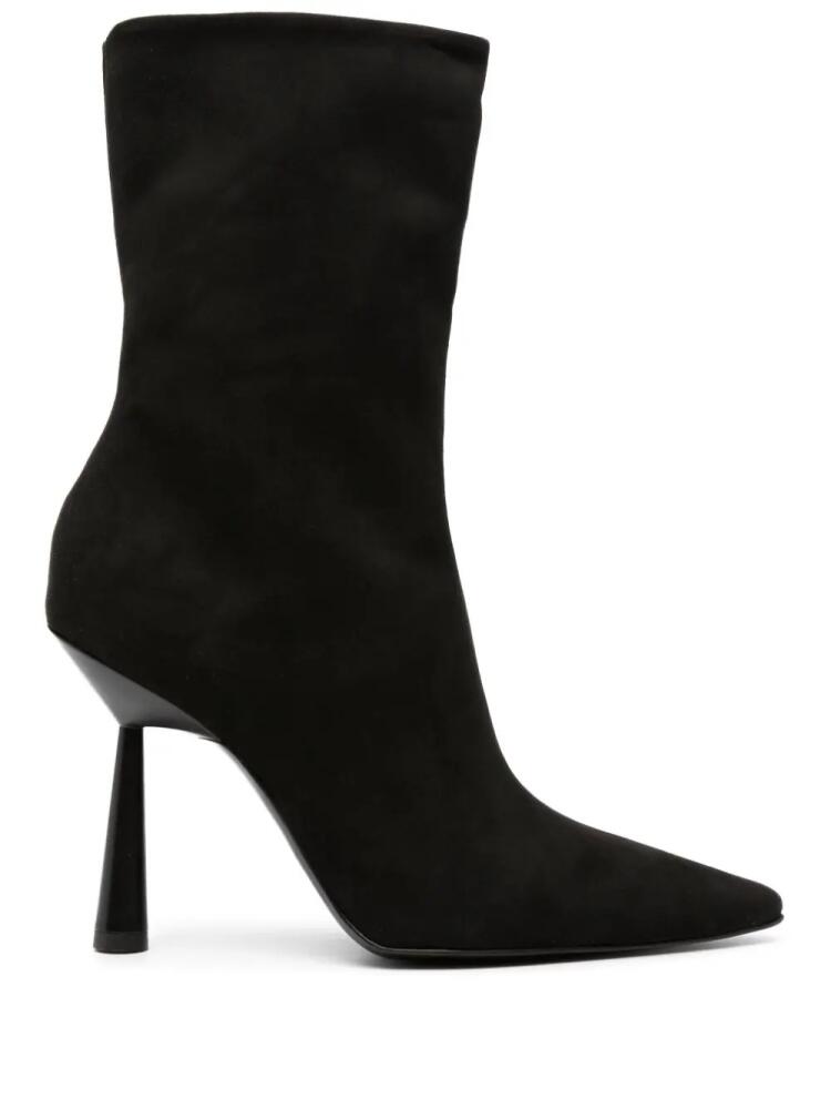 GIABORGHINI 105mm pointed-toe suede ankle boots - Black Cover