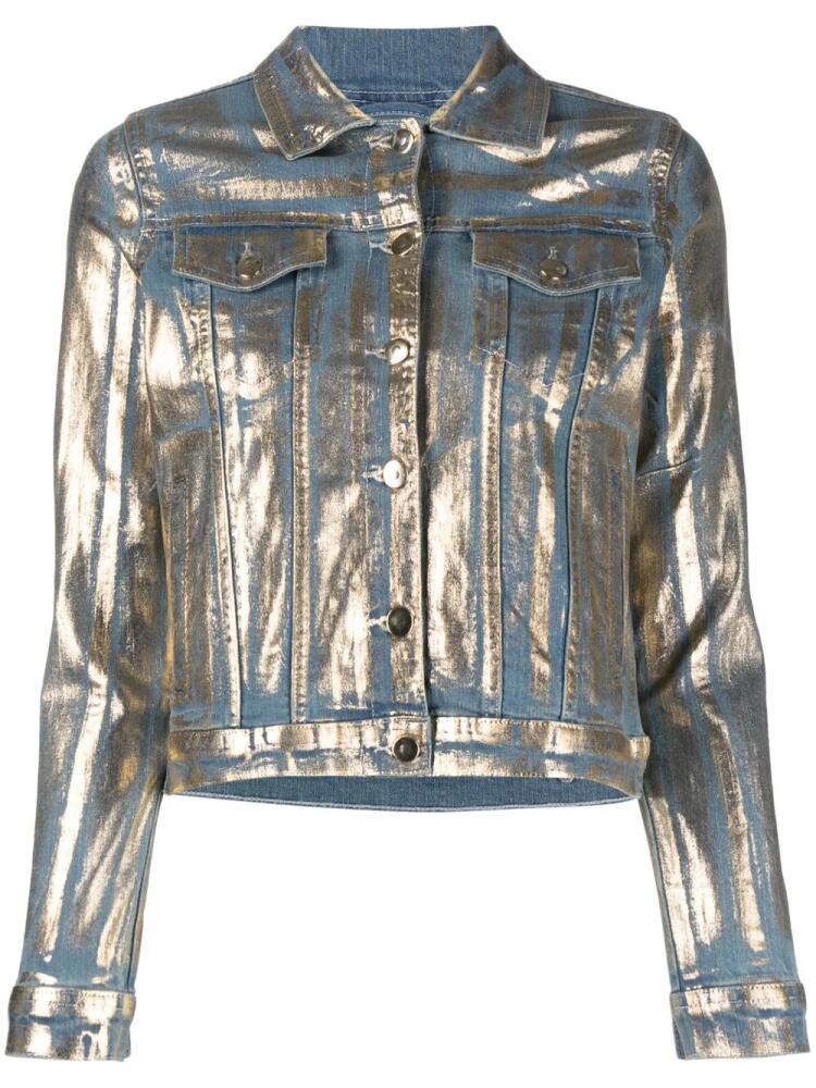 Madison.Maison metallic coated-denim jacket - Blue Cover