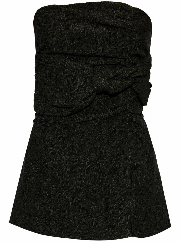 GANNI knot-detailing strapless top - Black Cover