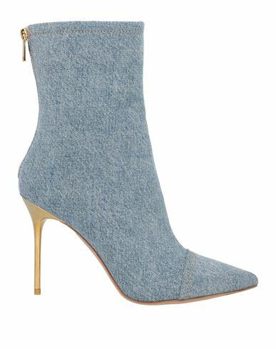 Balmain Woman Ankle boots Blue Textile fibers Cover