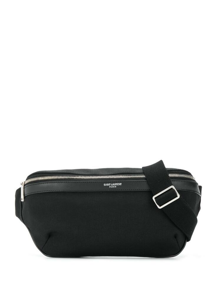 Saint Laurent logo-lettering belt bag - Black Cover