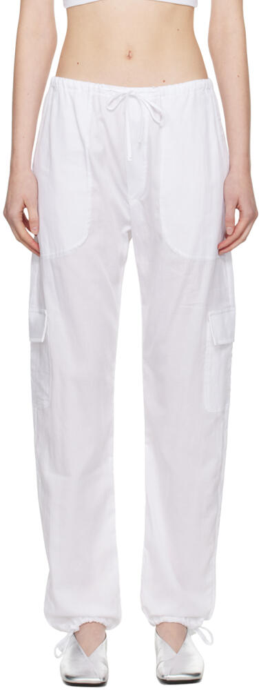 LESET White Yoko Cargo Pants Cover