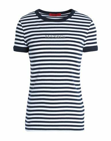 Max & co. Logotee Woman T-shirt Navy blue Cotton Cover