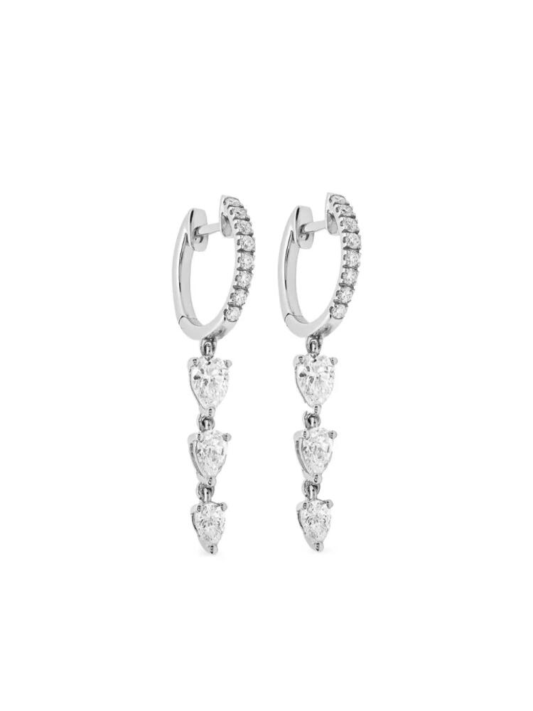 Jewels Aficionado 18kt white gold diamond hoop earrings - Silver Cover