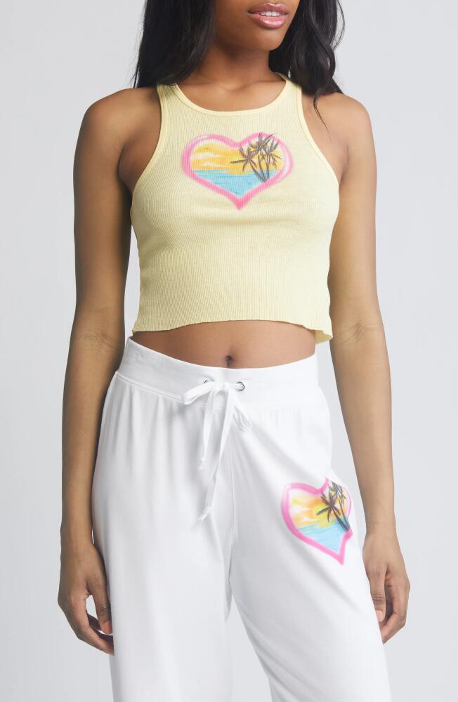 BOYS LIE Boardwalk Heart Graphic Tank Top in Yellow Cover