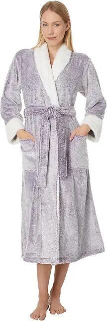 N by Natori Frosted Cashmere Robe (Blackberry) Women's Robe Cover