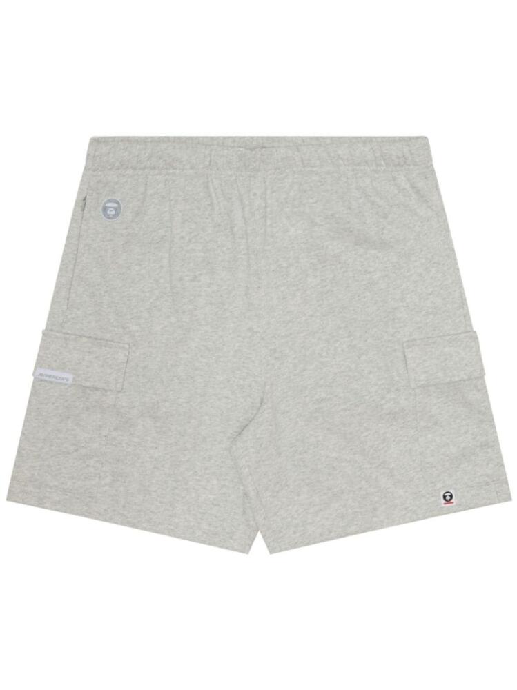 AAPE BY *A BATHING APE® logo-appliquéd track shorts - Grey Cover