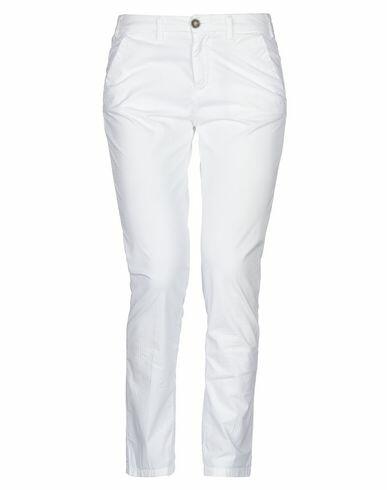 40weft Woman Pants White Cotton, Elastane Cover