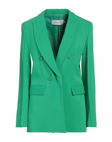 Simona Corsellini Woman Blazer Green Viscose, Elastane Cover