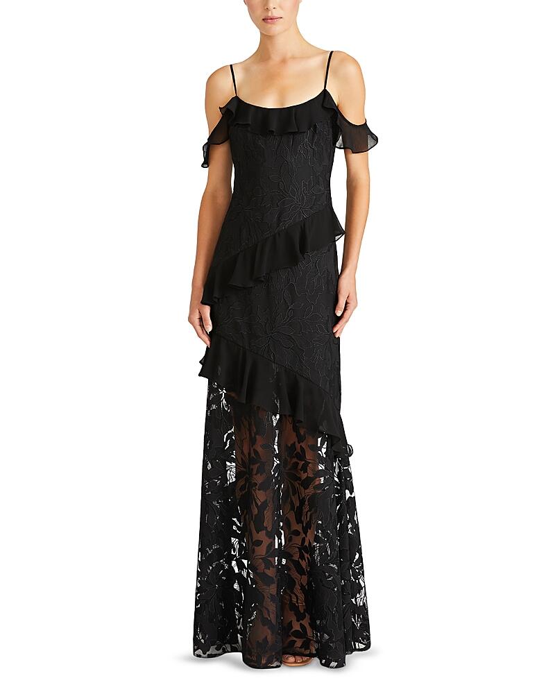 Ml Monique Lhuillier Sienna Ruffled Lace Gown Cover