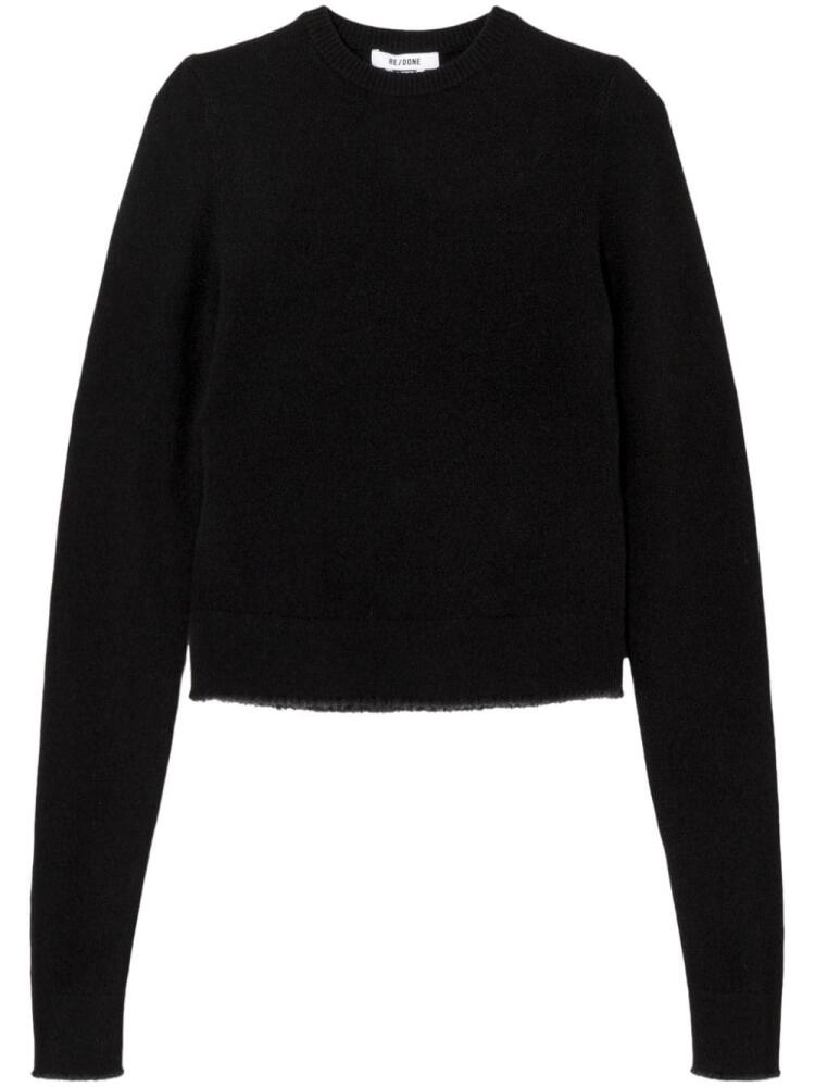 RE/DONE crew-neck cashmere jumper - Black Cover