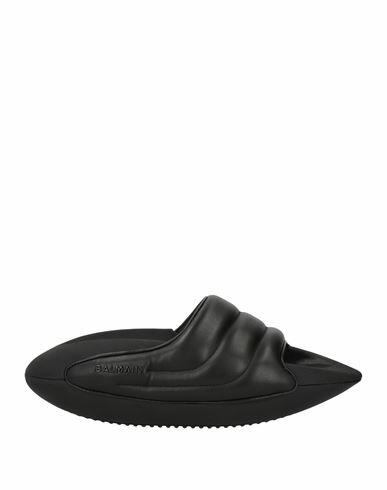 Balmain Man Sandals Black Lambskin Cover