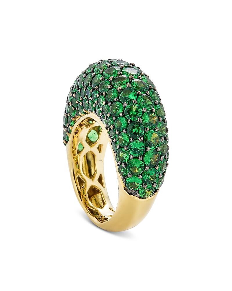 Piranesi 18K Yellow Gold Dome Tsavorite Pave Large Statement Ring Cover