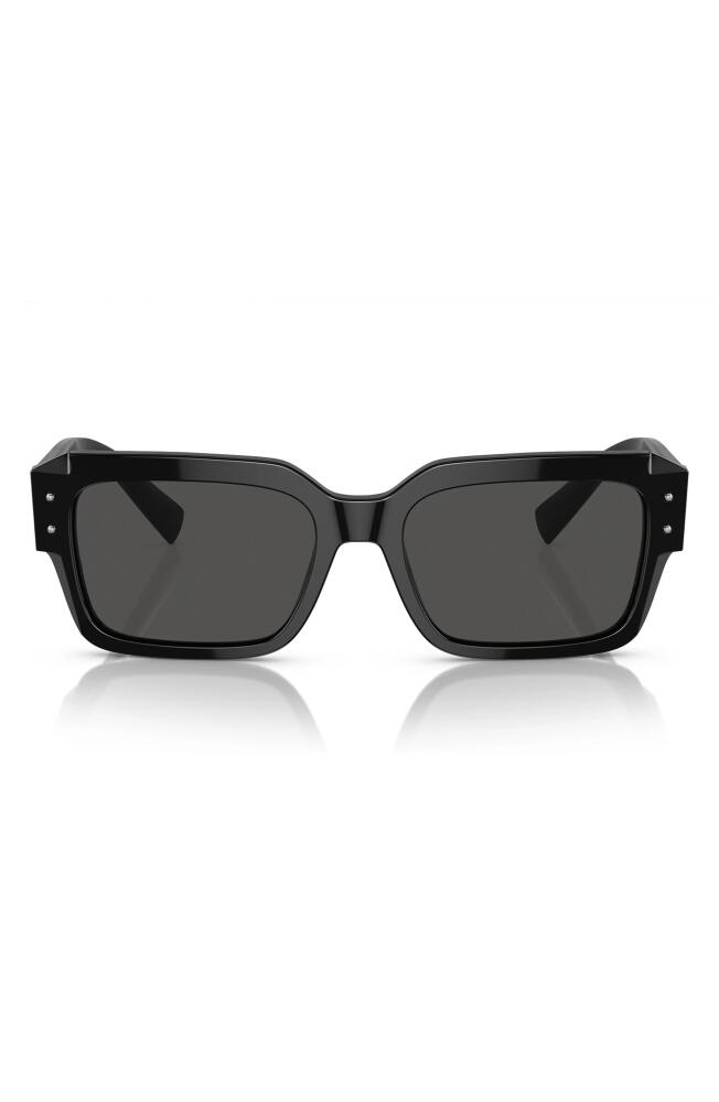 Dolce&Gabbana 56mm Rectangular Sunglasses in Black Cover