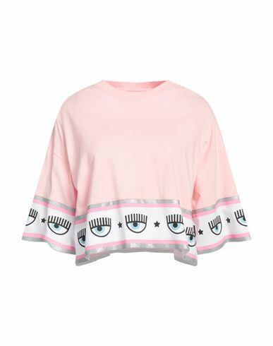 Chiara Ferragni Woman T-shirt Pink Cotton Cover