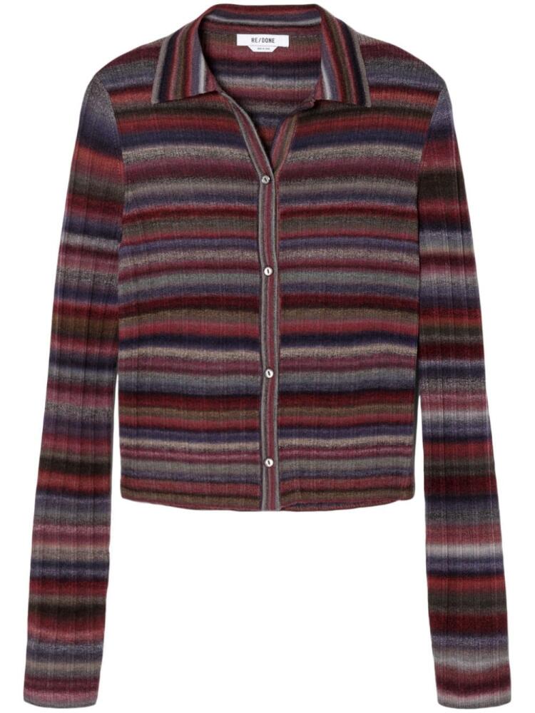 RE/DONE ribbed polo cardigan - Red Cover