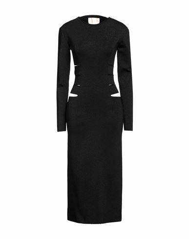 Circus Hotel Woman Midi dress Black Viscose, Polyamide, Metal, Polyester Cover